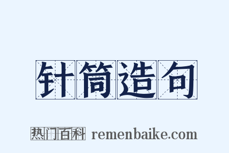 针筒造句是什么意思的图片
